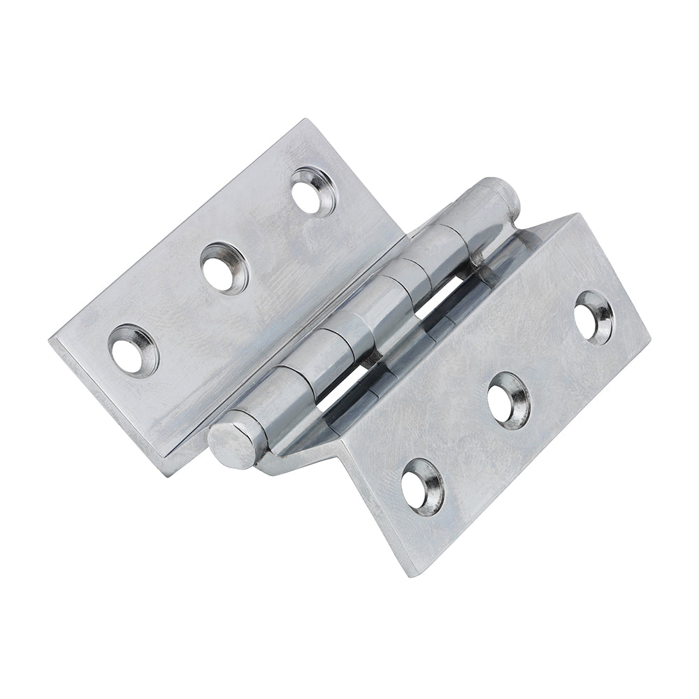 TIMCO Ball Bearing Stormproof Hinge (1951) - Solid Brass - Polished Chrome - 64 x 55 - Image