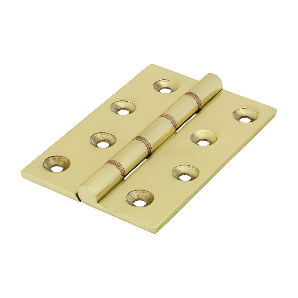 TIMCO Double Phosphor Bronze Washered Butt Hinge - Solid Brass - Polished Brass - 102 x 67