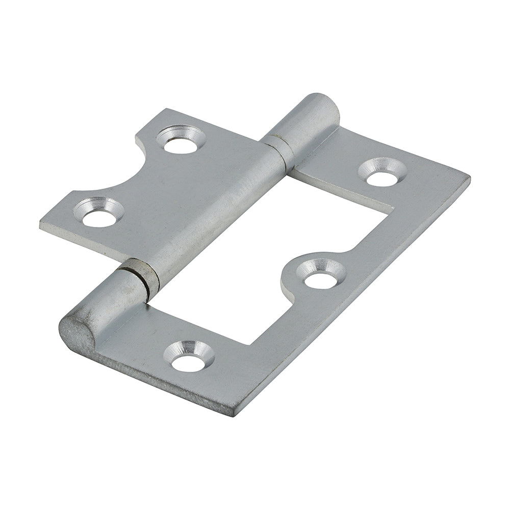 TIMCO Plain Bearing Flush Hinge - Solid Brass - Satin Chrome - 60 x 41