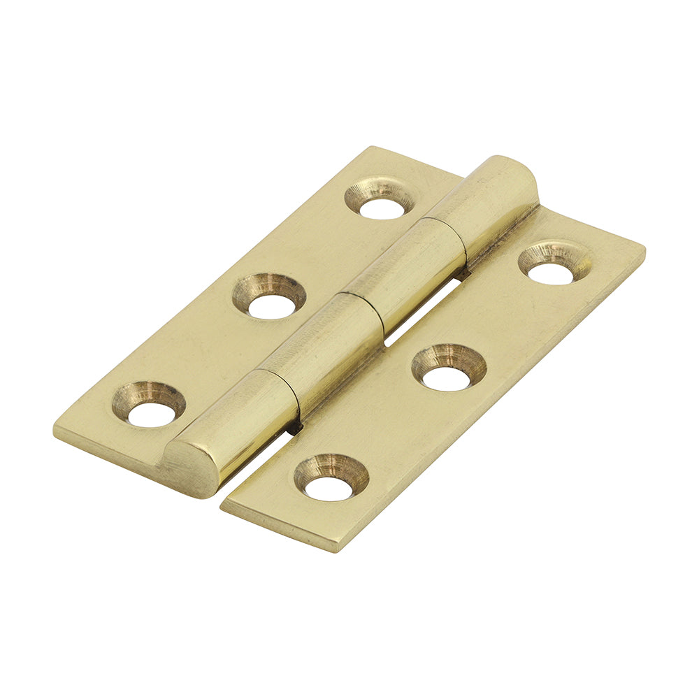 TIMCO Solid Drawn Hinge - Solid Brass - Polished Brass - 50 x 28