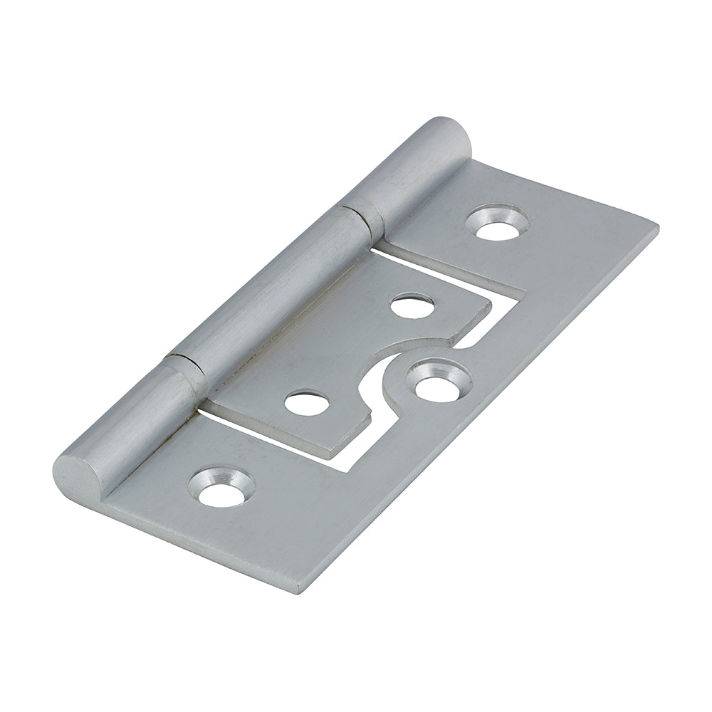 TIMCO Plain Bearing Flush Hinge - Solid Brass - Satin Chrome - 75 x 50