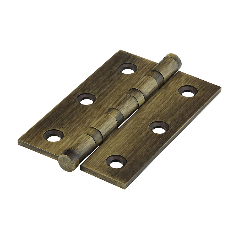 TIMCO Performance Ball Race Hinge - Solid Brass - Antique Brass - 76 x 50