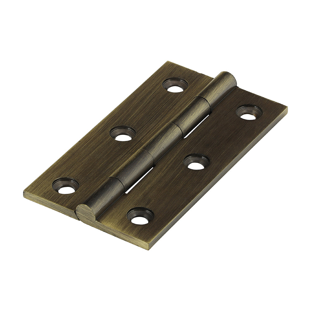 TIMCO Solid Drawn Hinge - Solid Brass - Antique Brass - 64 x 35