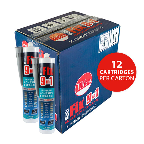 TIMCO 9 In 1 Universal Adhesive & Sealant Grey - 290ml - Image