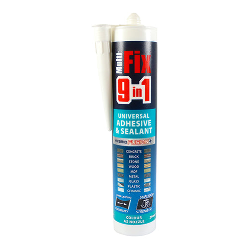 TIMCO 9 In 1 Universal Adhesive & Sealant White - 290ml - Image