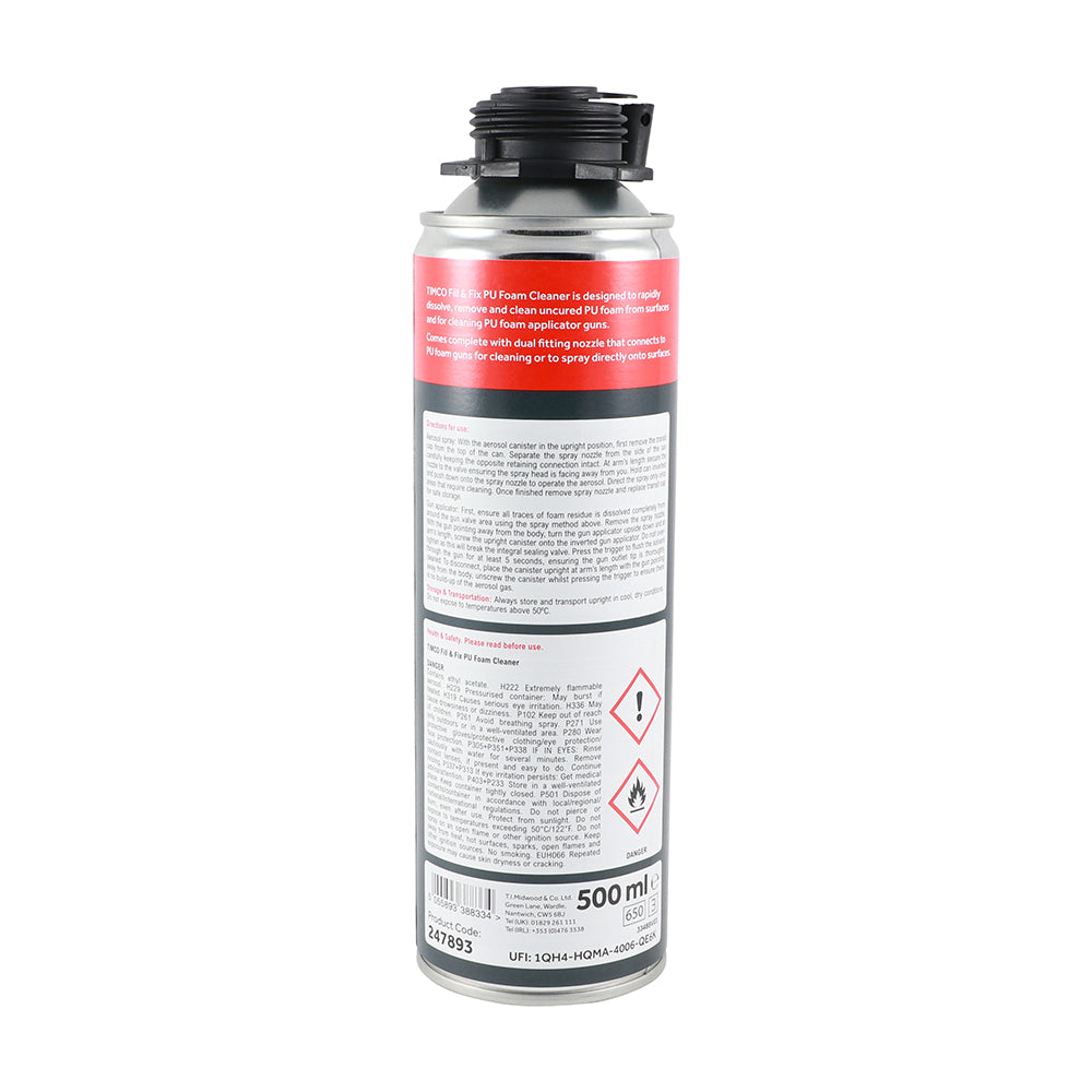 TIMCO Fill & Fix PU Foam Cleaner - 500ml - Image