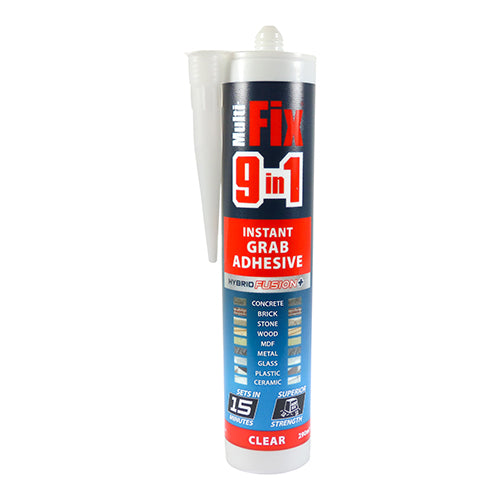 TIMCO 9 in 1 Instant Grab Adhesive Clear - 290ml - Image