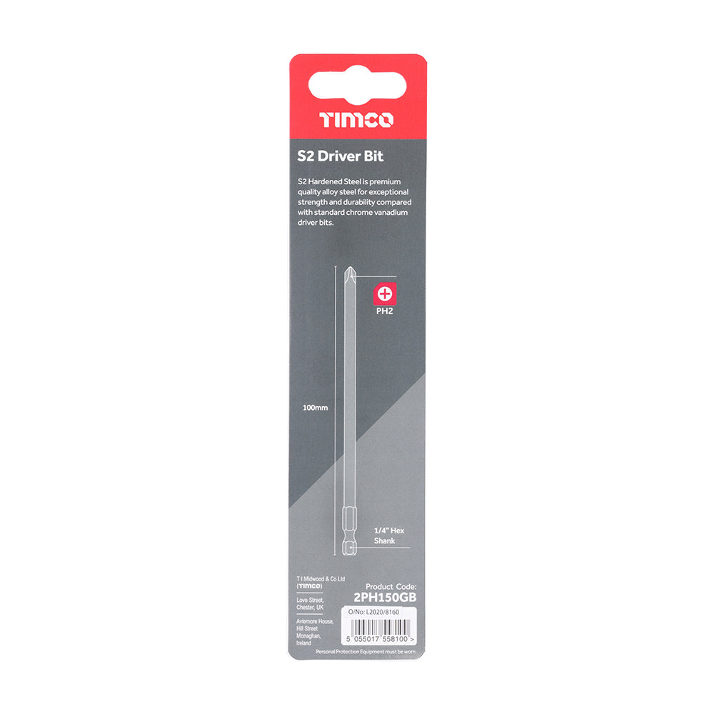 TIMCO Phillips Driver Bit S2 Grey - No.2 x 150 - Image