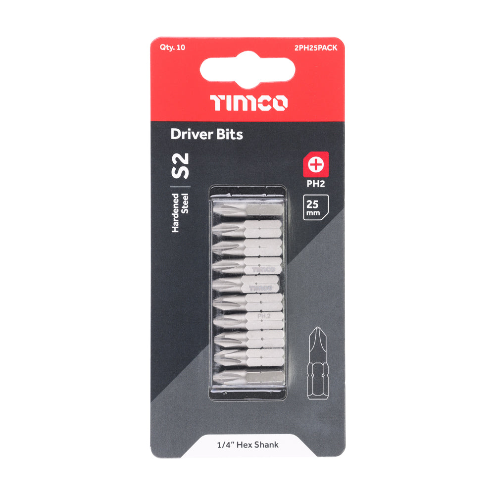 TIMCO Phillips Driver Bit S2 Grey - No.2 x 25 - Image