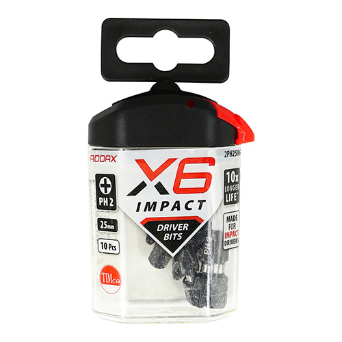 TIMCO X6 Impact Phillips Driver Bit - No.2 x 25 - Image