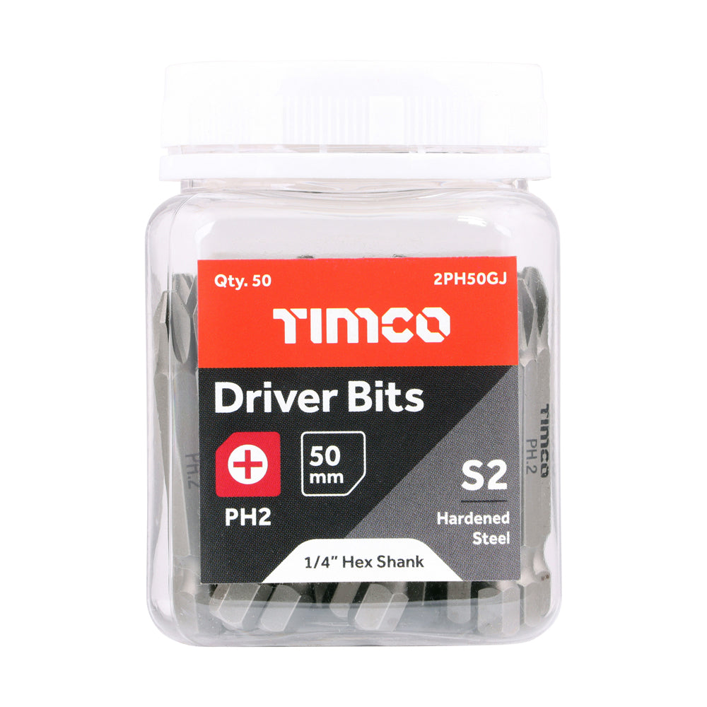 TIMCO Phillips Driver Bit S2 Grey - No.2 x 50 - Image