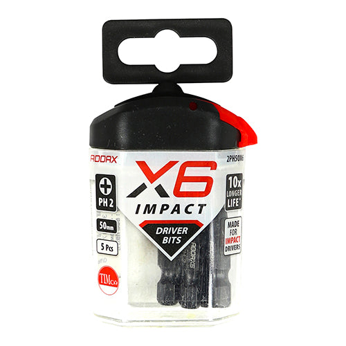 TIMCO X6 Impact Phillips Driver Bit - No.2 x 50 - Image