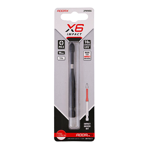 TIMCO X6 Impact Phillips Driver Bit - No.2 x 90 - Image