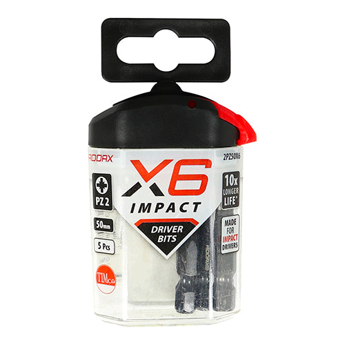 TIMCO X6 Impact Pozi Driver Bit - No.2 x 50 - Image