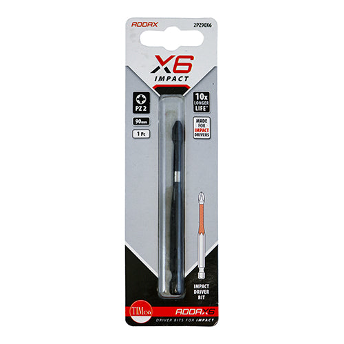 TIMCO X6 Impact Pozi Driver Bit - No.2 x 90 - Image