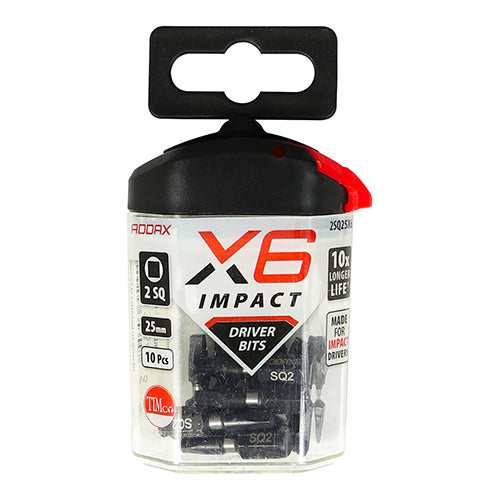 TIMCO X6 Impact Square Driver Bit - No.2 x 25 - Image