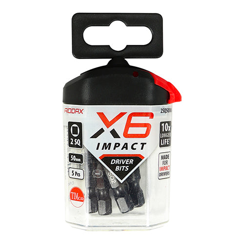 TIMCO X6 Impact Square Driver Bit - No.2 x 50 - Image