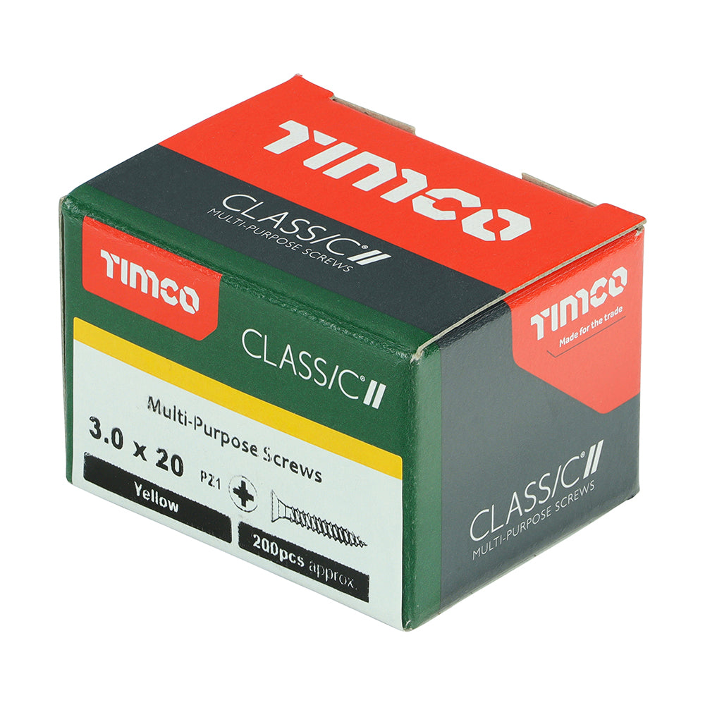 TIMCO Classic Multi-Purpose Countersunk Gold Woodscrews - 3.0 x 20 - Image