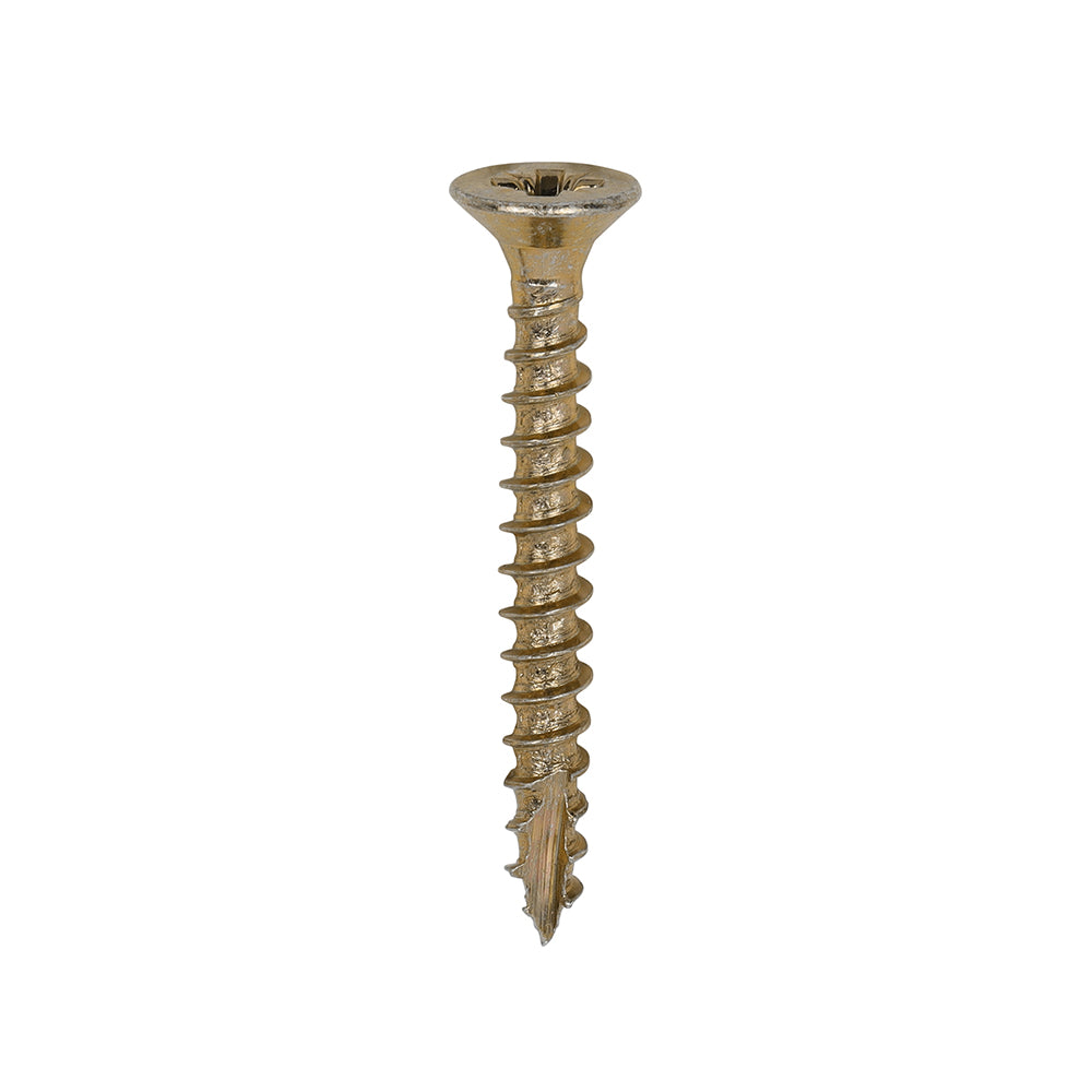 TIMCO Classic Multi-Purpose Countersunk Gold Woodscrews - 3.0 x 25 - Image