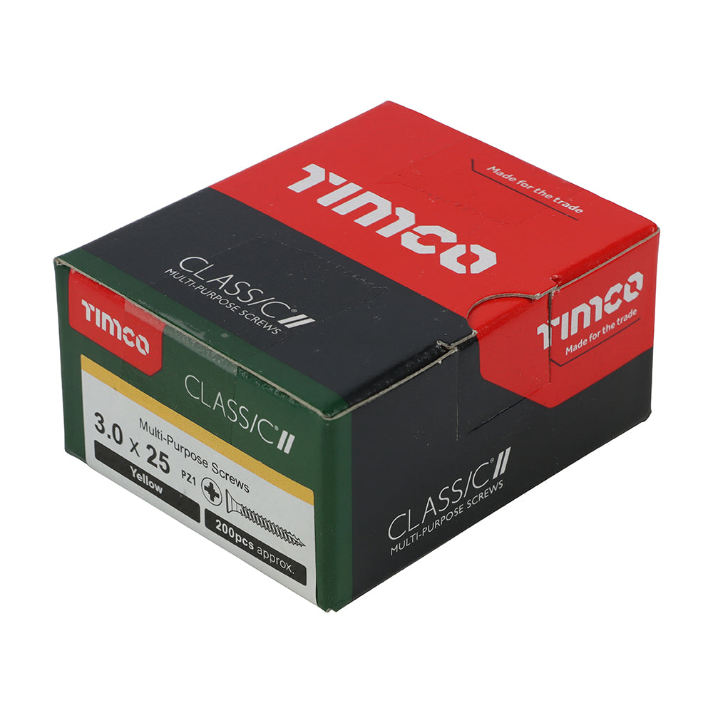 TIMCO Classic Multi-Purpose Countersunk Gold Woodscrews - 3.0 x 25 - Image