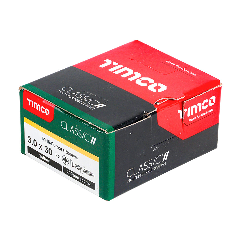 TIMCO Classic Multi-Purpose Countersunk Gold Woodscrews - 3.0 x 30 - Image