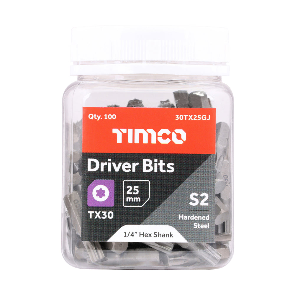 TIMCO TX Drive Driver Bit S2 Grey - TX30 x 25 - Image