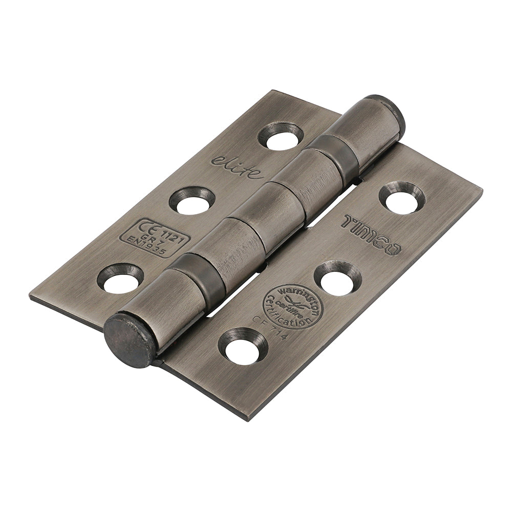 TIMCO Ball Bearing Hinges Grade 7 Steel Antique Brass - 76 x 50 x 2.0