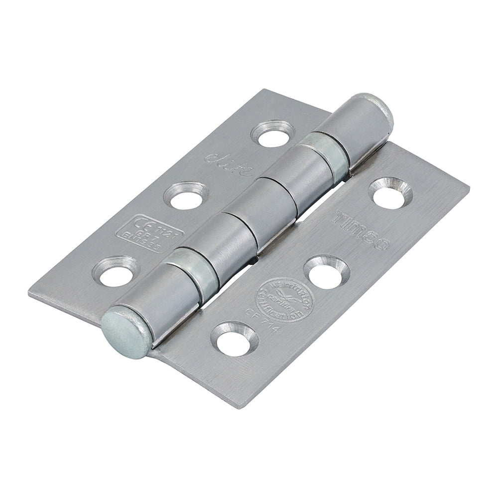 TIMCO Ball Bearing Hinges Grade 7 Steel Satin Chrome - 76 x 51 x 2.2 - Image