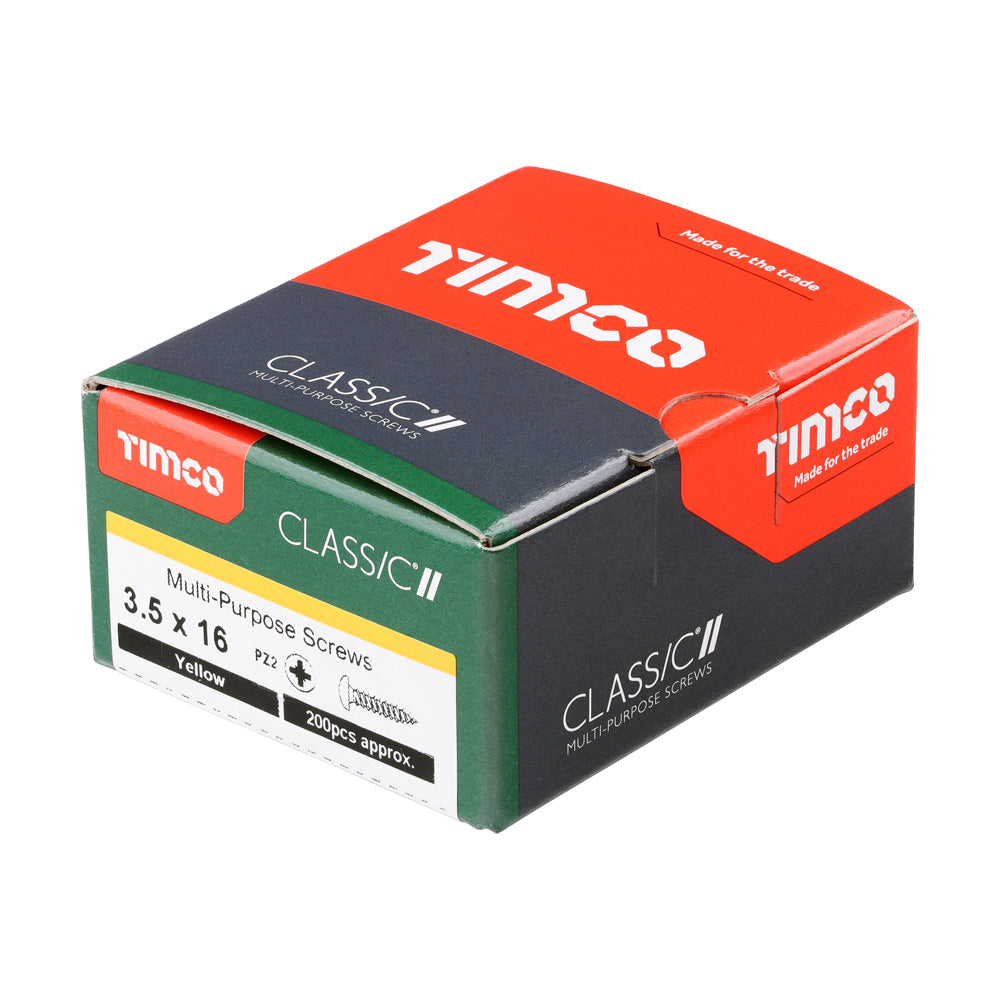 TIMCO Classic Multi-Purpose Pan Head Gold Woodscrews - 3.5 x 16 - Image