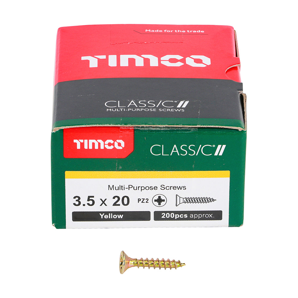 TIMCO Classic Multi-Purpose Countersunk Gold Woodscrews - 3.5 x 20 - Image
