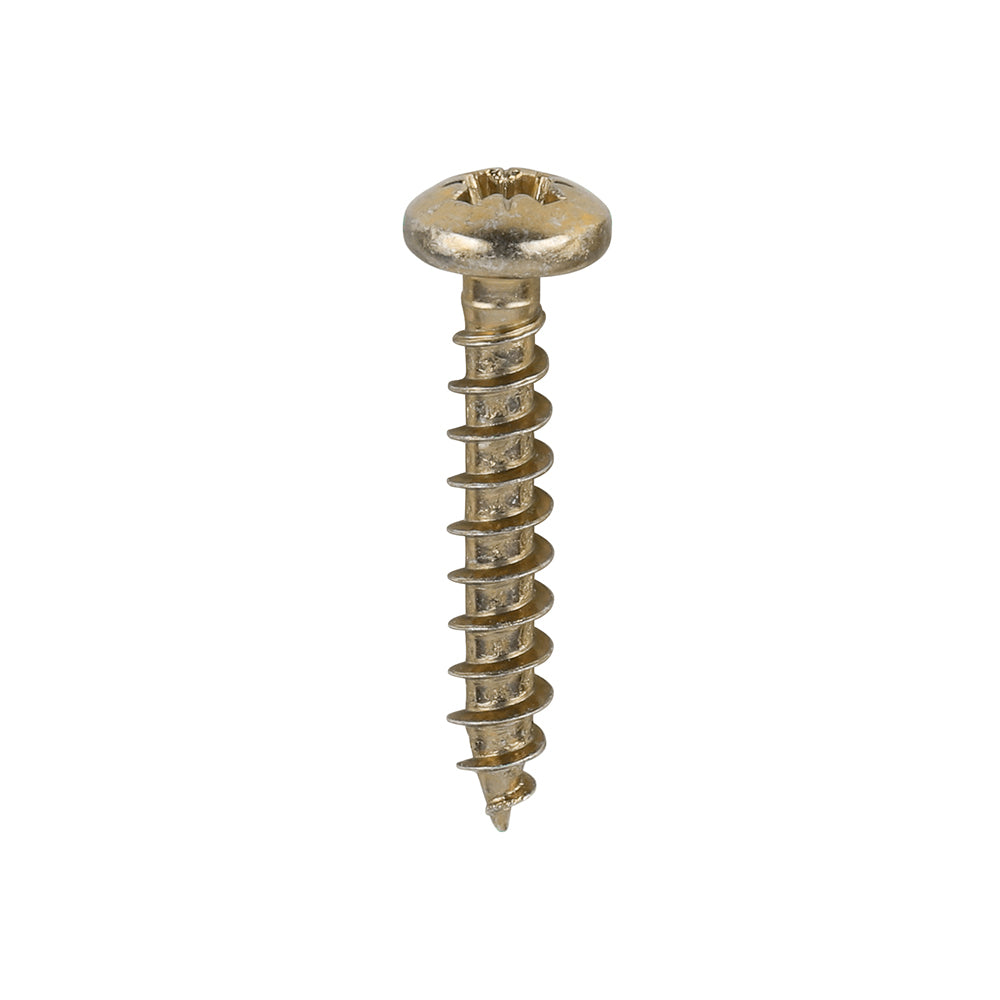TIMCO Classic Multi-Purpose Pan Head Gold Woodscrews - 3.5 x 20 - Image