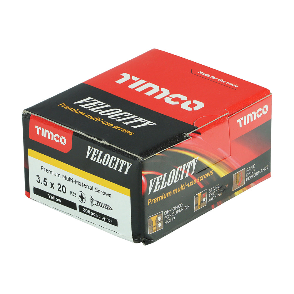 TIMCO Velocity Premium Multi-Use Countersunk Gold Woodscrews - 3.5 x 20 - Image
