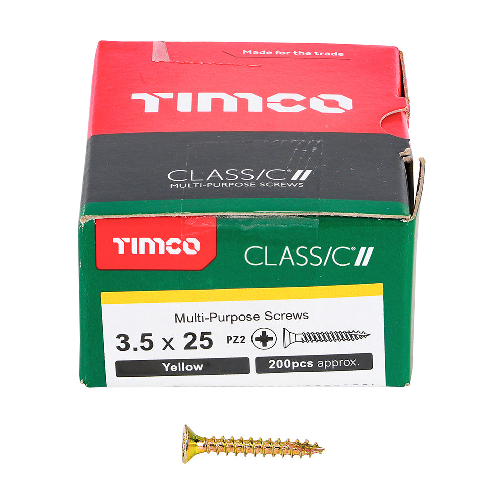 TIMCO Classic Multi-Purpose Countersunk Gold Woodscrews - 3.5 x 25 - Image