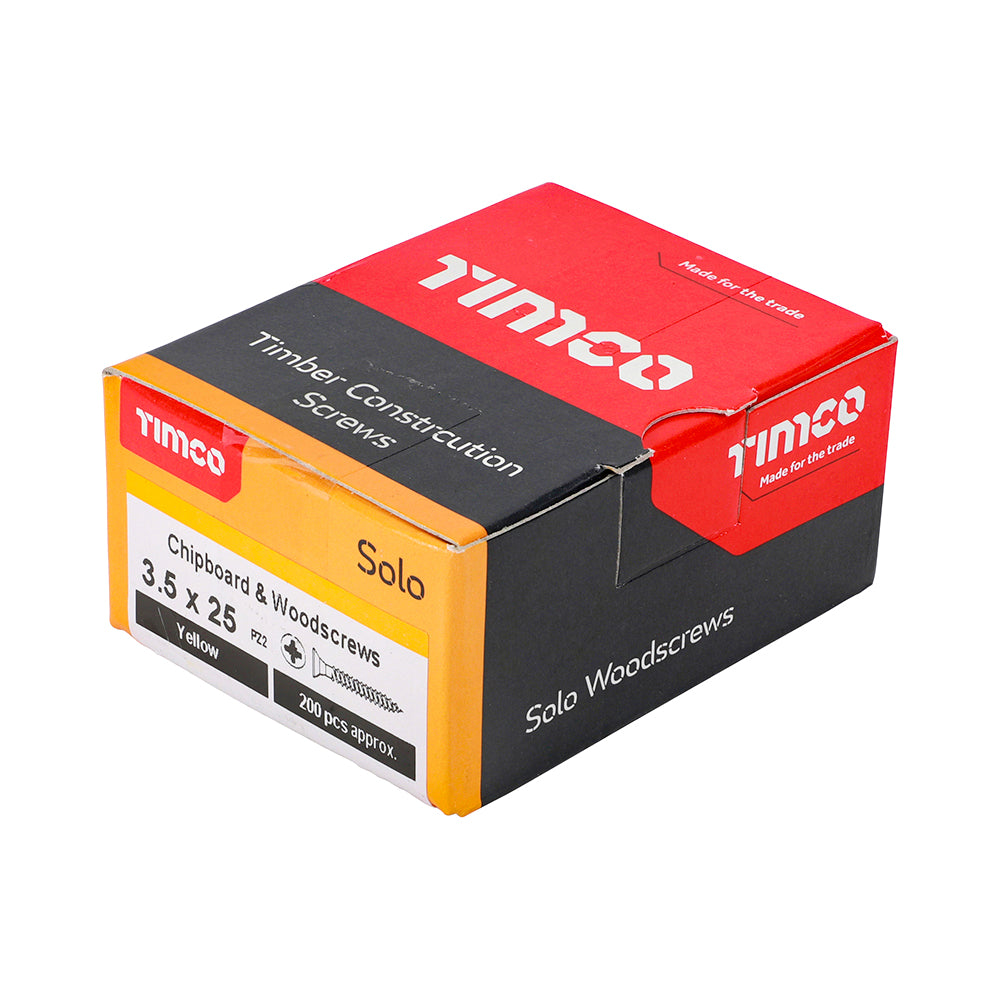 TIMCO Solo Countersunk Gold Woodscrews - 3.5 x 25 - Image