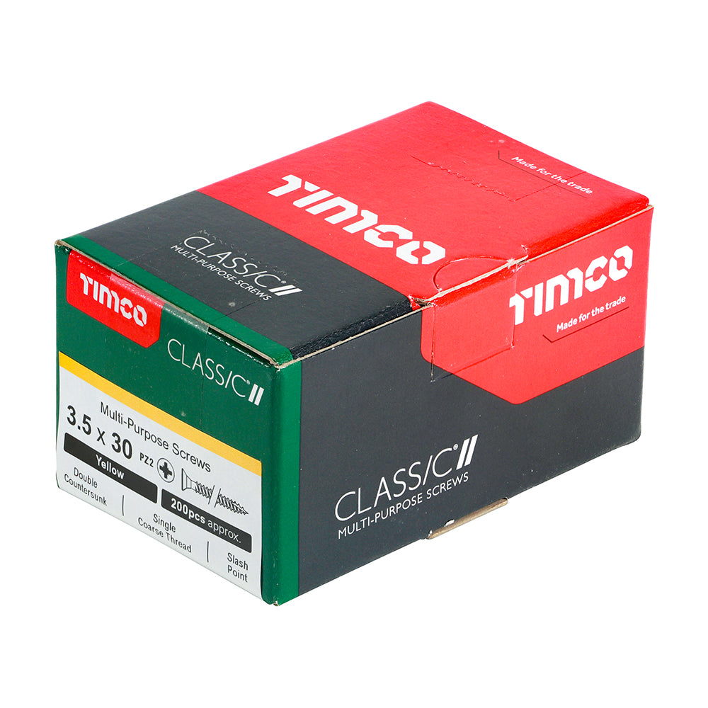 TIMCO Classic Multi-Purpose Countersunk Gold Woodscrews - 3.5 x 30 - Image