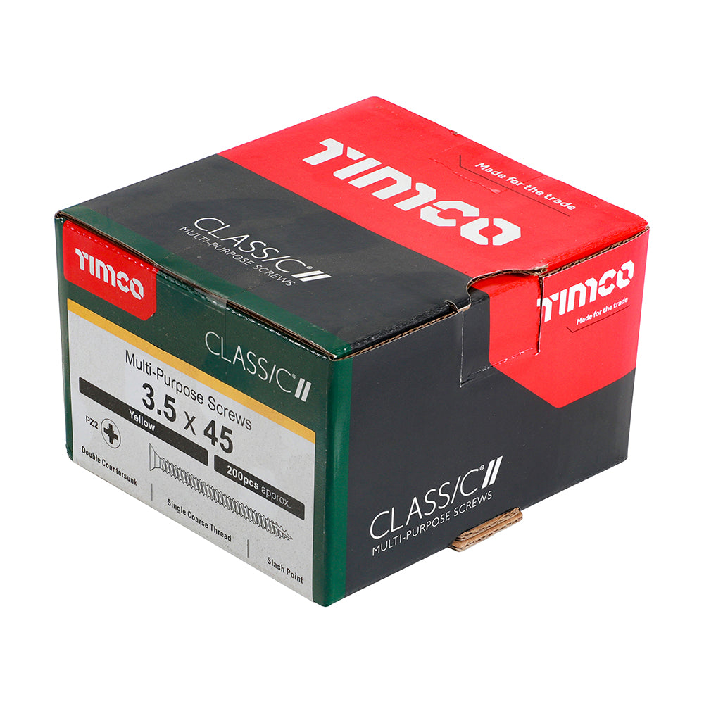 TIMCO Classic Multi-Purpose Countersunk Gold Woodscrews - 3.5 x 45 - Image