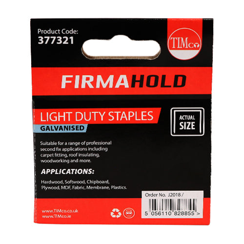 TIMCO Light Duty Chisel Point Galvanised Staples - 10mm - Image