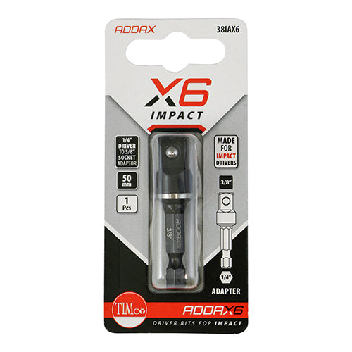 TIMCO X6 Impact Adaptor - 3/8 x 50 - Image