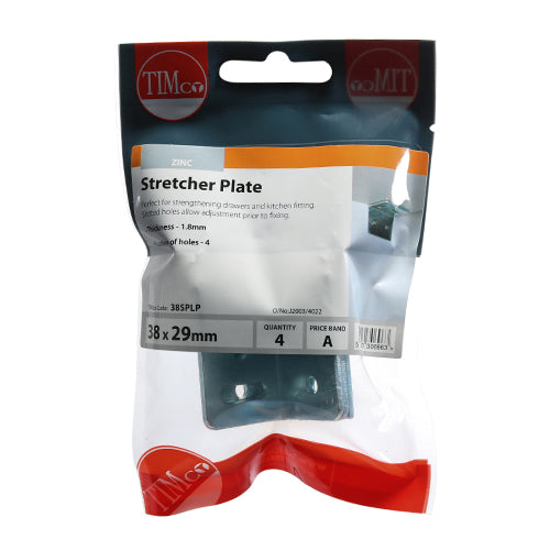 TIMCO Stretcher Plates Silver - 38 x 25 x 29 - Image