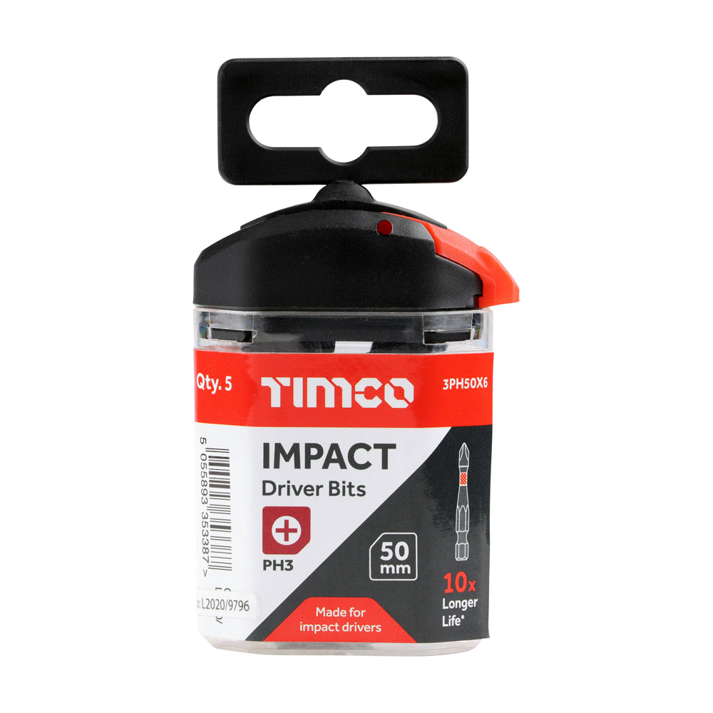 TIMCO X6 Impact Phillips Driver Bit - No.3 x 50 - Image