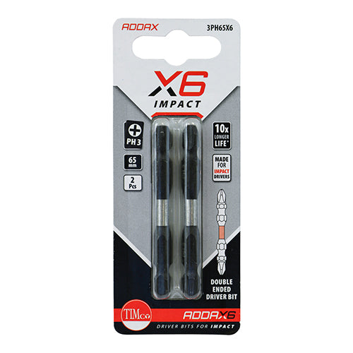 TIMCO X6 Double Ended Phillips Bit - No.3 x 65 - Image