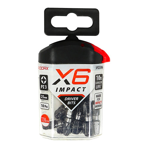 TIMCO X6 Impact Pozi Driver Bit - No.3 x 25 - Image