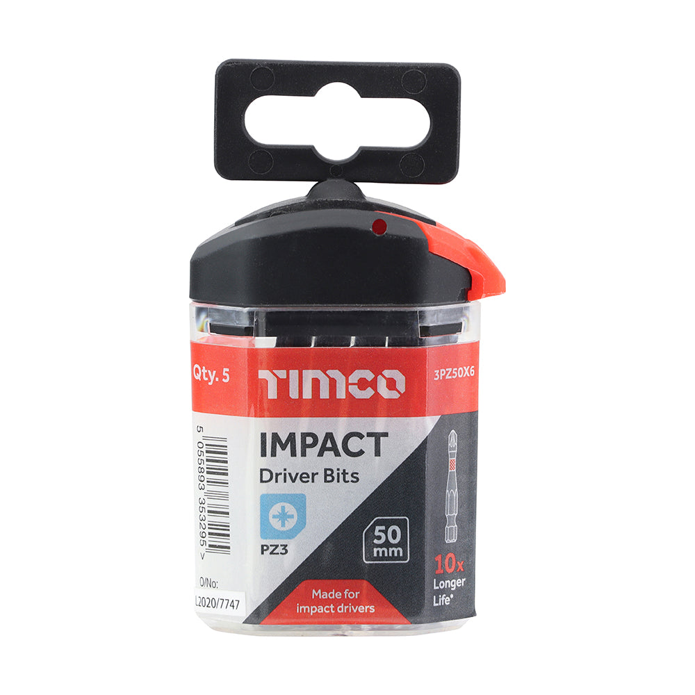 TIMCO X6 Impact Pozi Driver Bit - No.3 x 50 - Image