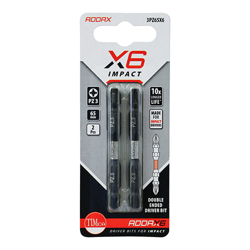 TIMCO X6 Double Ended Pozi Bit - No.3 x 65 - Image