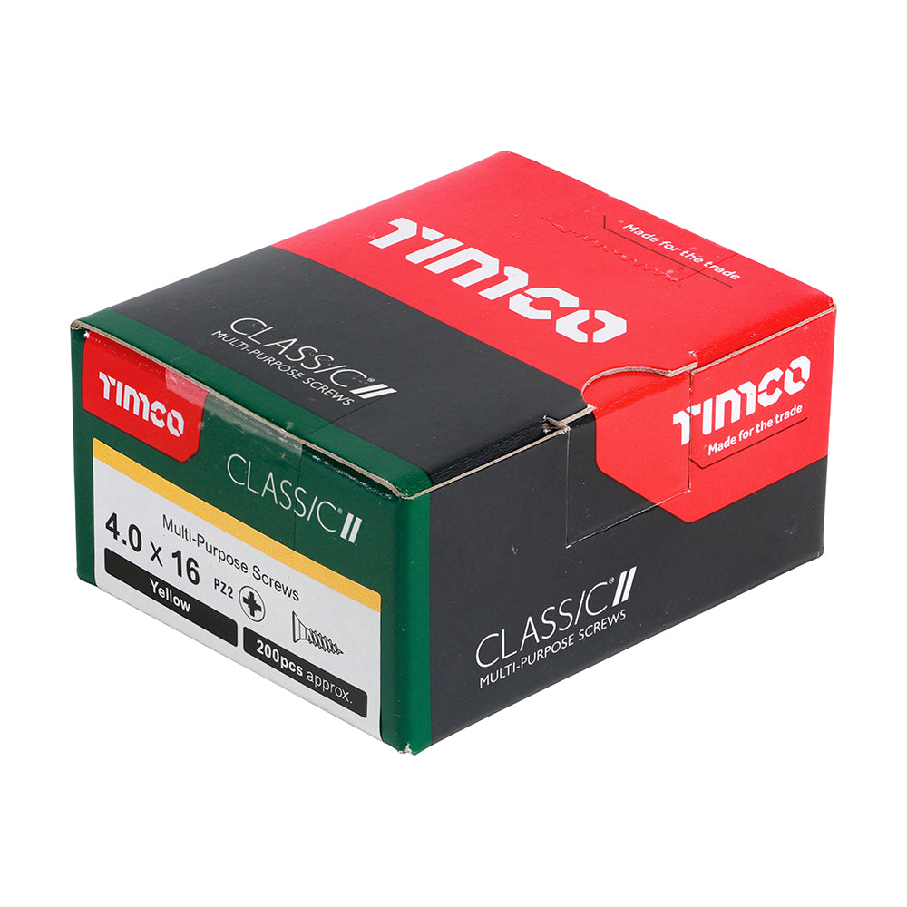 TIMCO Classic Multi-Purpose Countersunk Gold Woodscrews - 4.0 x 16 - Image