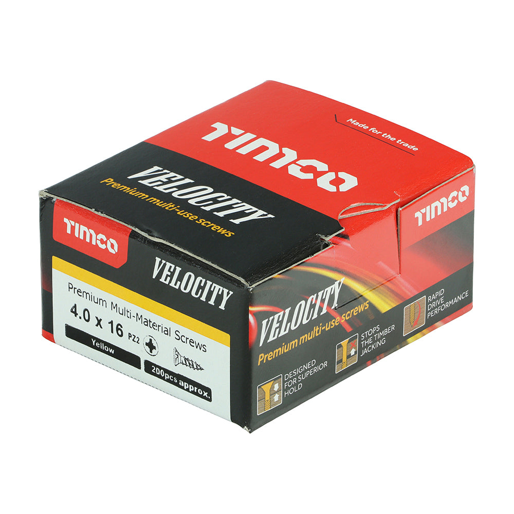 TIMCO Velocity Premium Multi-Use Countersunk Gold Woodscrews - 4.0 x 16 - Image
