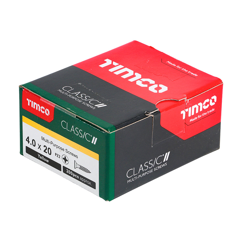TIMCO Classic Multi-Purpose Countersunk Gold Woodscrews - 4.0 x 20 - Image