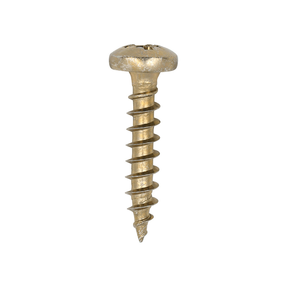 TIMCO Classic Multi-Purpose Pan Head Gold Woodscrews - 4.0 x 20 - Image