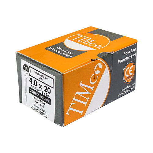 TIMCO Solo Pan Head Silver Woodscrews - 4.0 x 25 - Image