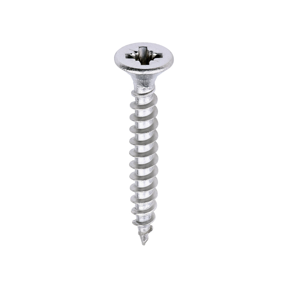 TIMCO Classic Multi-Purpose Countersunk A2 Stainless Steel Woodcrews - 4.0 x 30 - Image
